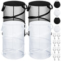 Hoolerry 4 Set Pop up Laundry Hamper with Lid Mesh Collapsible