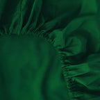 Ghooss Full Size Fitted Sheet-Single Fitted Deep Pocket Sheet Up To 14 Inch-Wrinkle-Fade-Stain Resistant-1 Pack(Forest Green,Ful