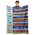 Loxezom Grandson Gifts From Grandma And Grandpa, Gifts For Grandson, Grandson Gifts From Grandparents, Best Grandson Blanket, To