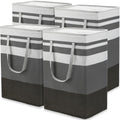 4 Pcs 75L Large Laundry Basket Laundry Hamper Freestanding Waterproof Clothes Hamper Collapsible Tall Clothes Basket with Extend