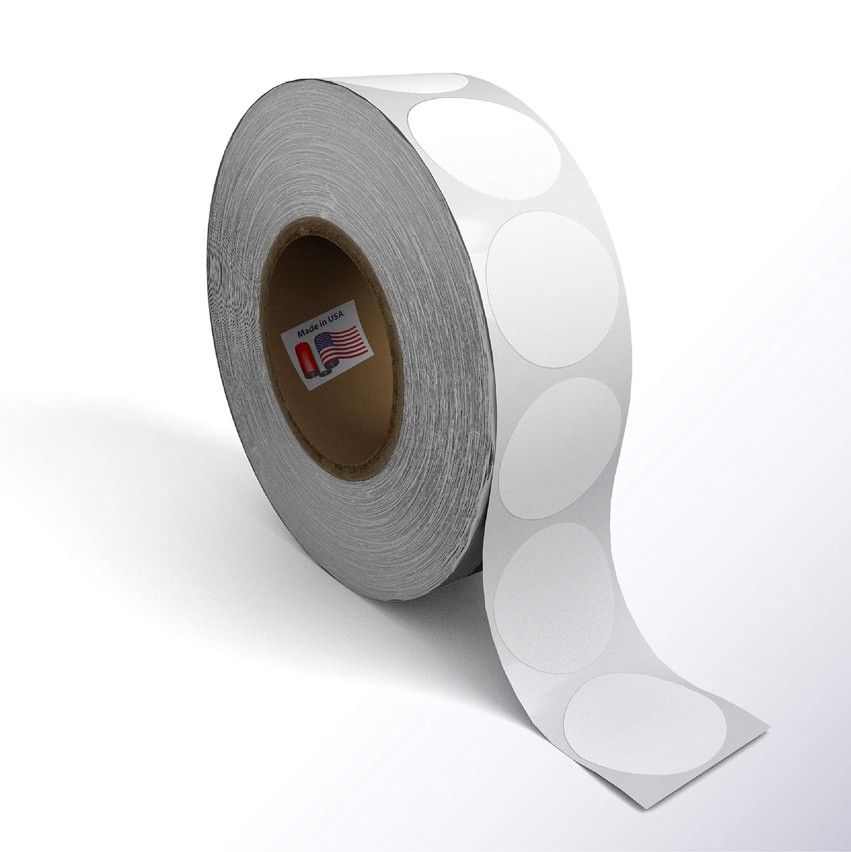 Kenco Color Coding Circle Dot Sticker Labels On A Roll (White, 2 Inch 500 Stickers)