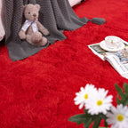Detum Red Living Room Rug 5X8 Area Rug Red Christmas Rugs For Bedroom Master Room Dining Dorm Kids Room Machine Washable Nonslip