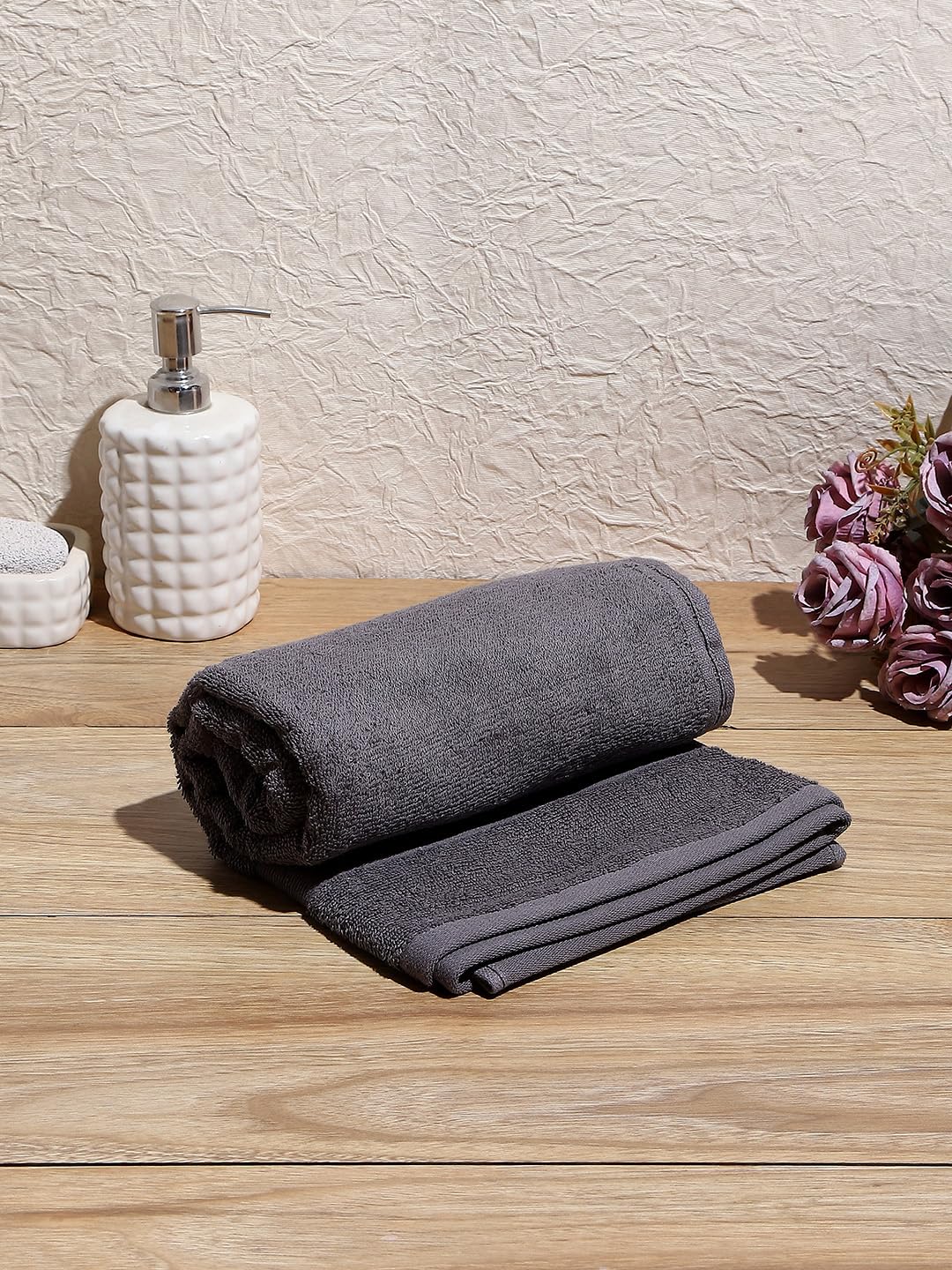 MOCA by Monte Carlo Cotton 380 GSM Bath Towel (140 x 70 CM)  Grey