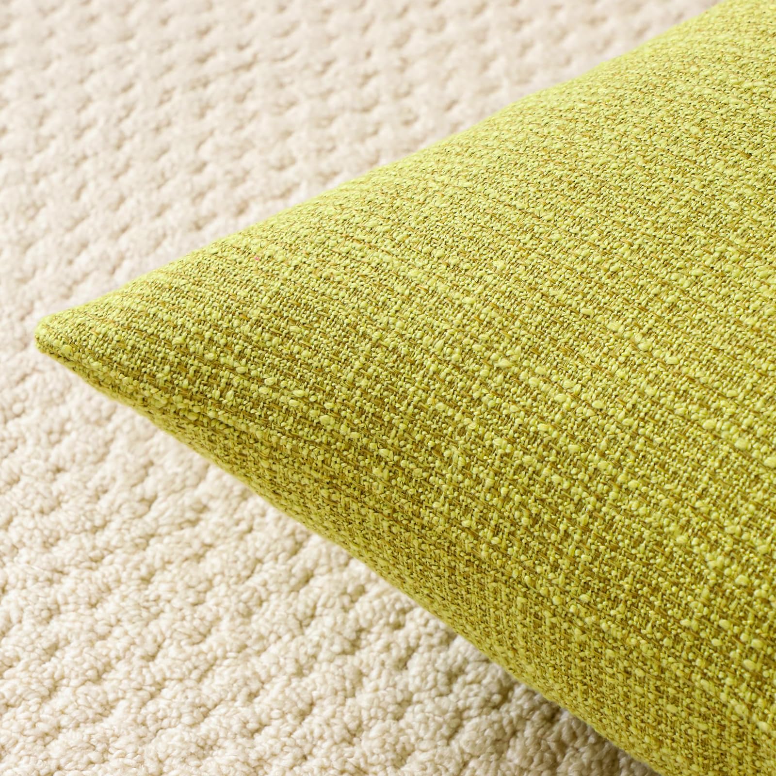 Otostar Linen Throw Pillow Covers Set Of 2 Decorative Square Pillowcases Cushion Covers 24X24 Inch For Home Decor Sofa Bedroom Car 60 X 60 Cm Sage Green