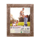 BARNWOODUSA | Farmhouse 24x30 Picture Frame | 1 1/2 inch Molding | 100% Reclaimed Wood | Rustic | Espresso