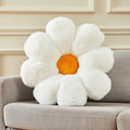 Ailive 21.65In Cute White Flower Throw Pillow Floor Cushion Pillow as Room Decor Desk Chair Cushion Decorative Bed Throw Pillows