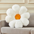 Ailive 21.65In Cute White Flower Throw Pillow Floor Cushion Pillow as Room Decor Desk Chair Cushion Decorative Bed Throw Pillows