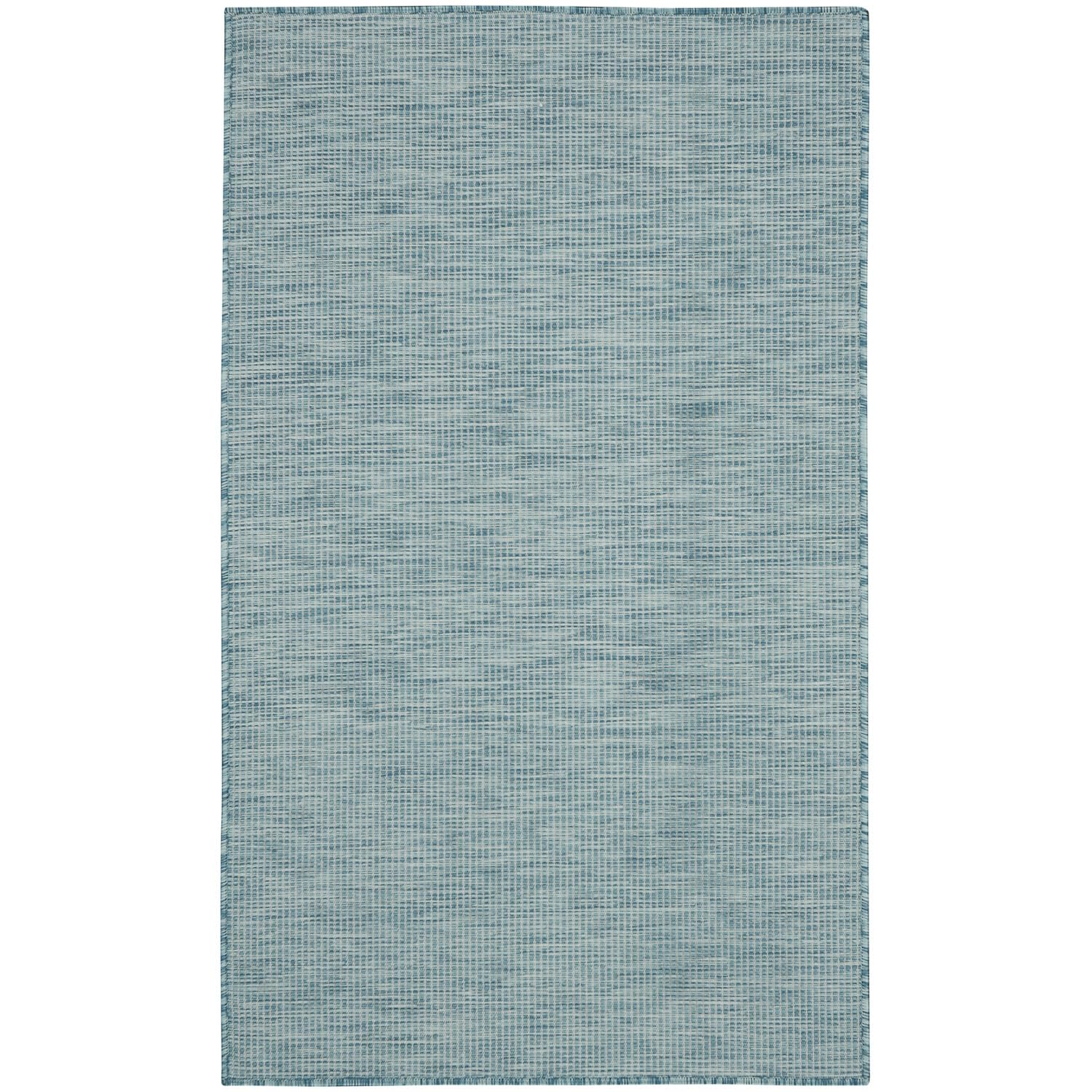 Nourison Positano Indoor/Outdoor Aqua 3' X 5' Area Rug, Easy Cleaning, Non Shedding, Bed Room, Living Room, Dining Room, Backyar