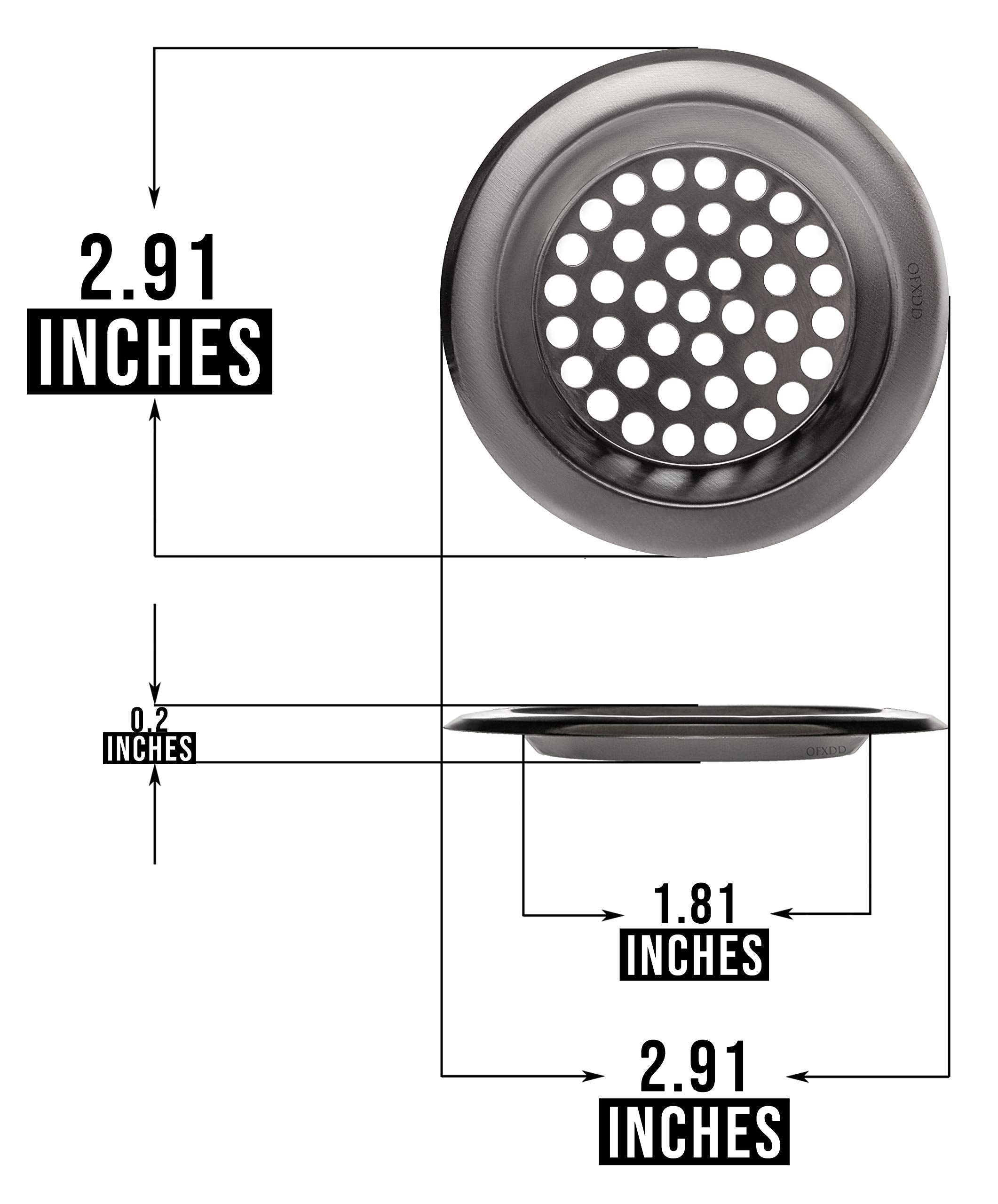 Ofxdd Stainless Hair Catcher, Drain Sink Strainer, Bathroom Drain Protector, Bathroom Drain Catcher 3', Drain Hole Cover