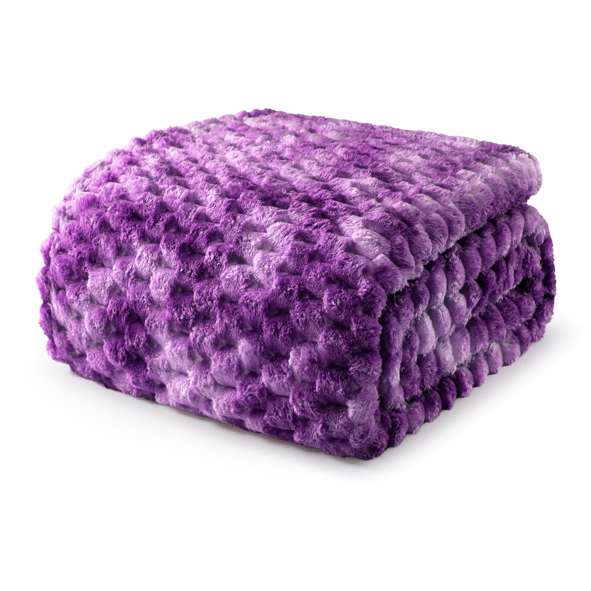 Exclusivo Mezcla Twin Size Soft Fleece Blanket, 90X66 Inches 3D Clouds Stylish Jacquard Velvet Blanket For Bed, Cozy Soft Lightw