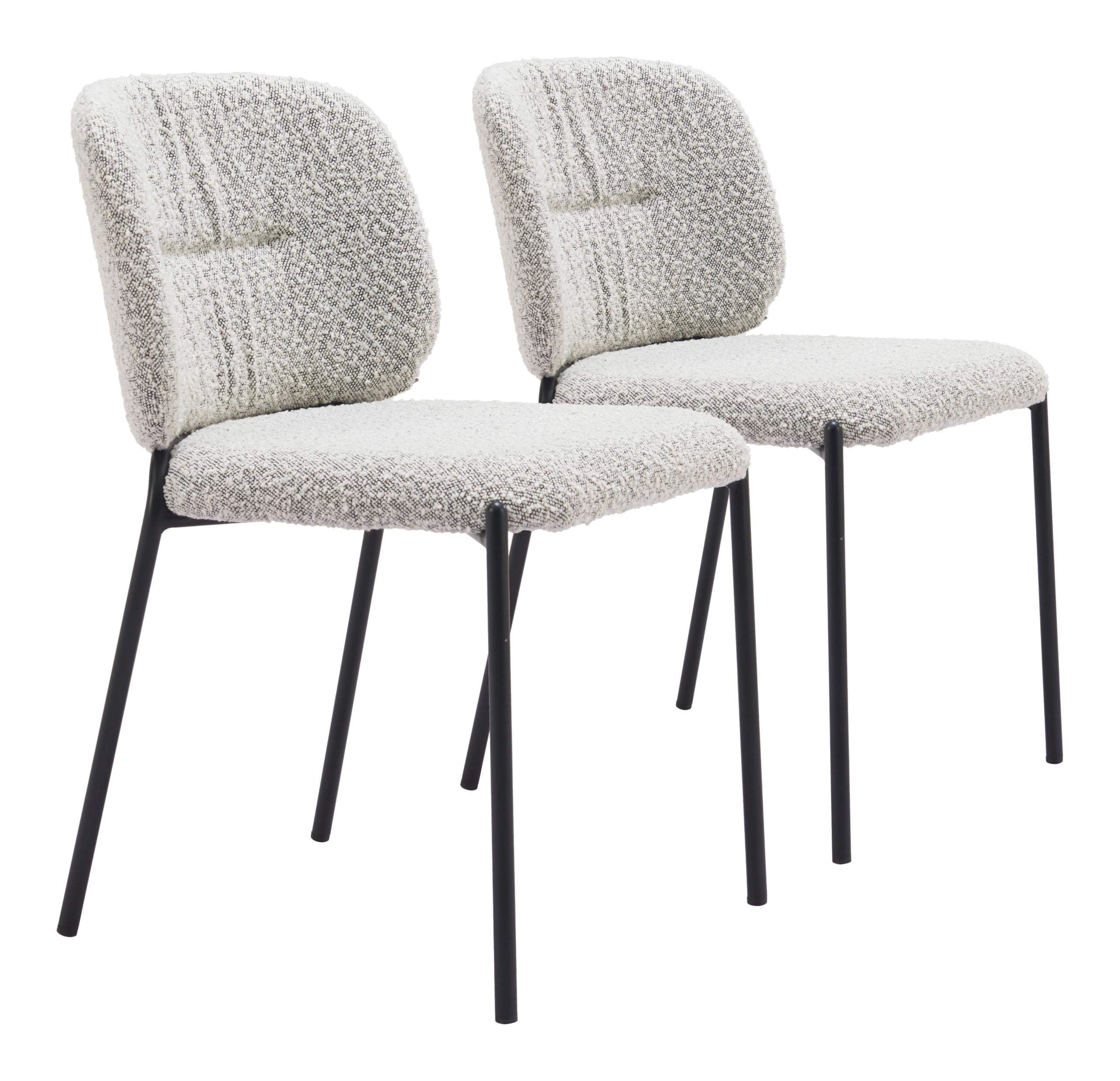 Zuo Plat Dining Chair (Set of 2) Gray