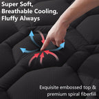 Elven Home Mattress Topper Twin Xl College Dorm, Waterproof Mattress Protector Cover Padded, Extra Long Twin Cooling Mattress Pa
