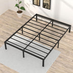 Upcanso Full Bed Frame No Box Spring Needed, 14 Inch Heavy Duty Metal Platform Bed Frame Full Size With Storage, 2500Lbs Steel Slats Support, Easy Assembly, Black