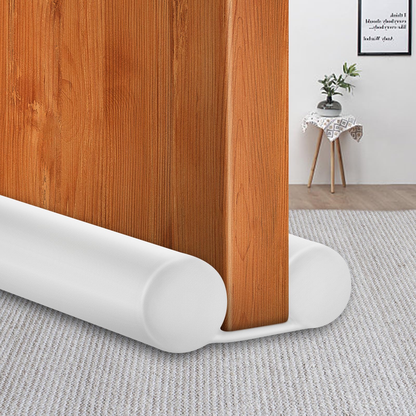 Maxtid 32' Door Draft Stopper White Door Air Draft Stopper Breeze Wind Blocker Bedroom Must Haves 2024 Door Stoppers For Bottom Of Door Small Apartment Doors Essentials