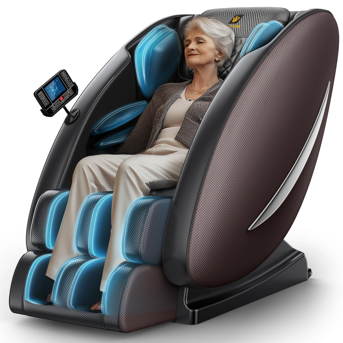 BILITOK Massage Chair Recliner with Zero Gravity, Full Body Massage Chair with Heating, Bluetooth Speaker, Airbags, Foot Roller,