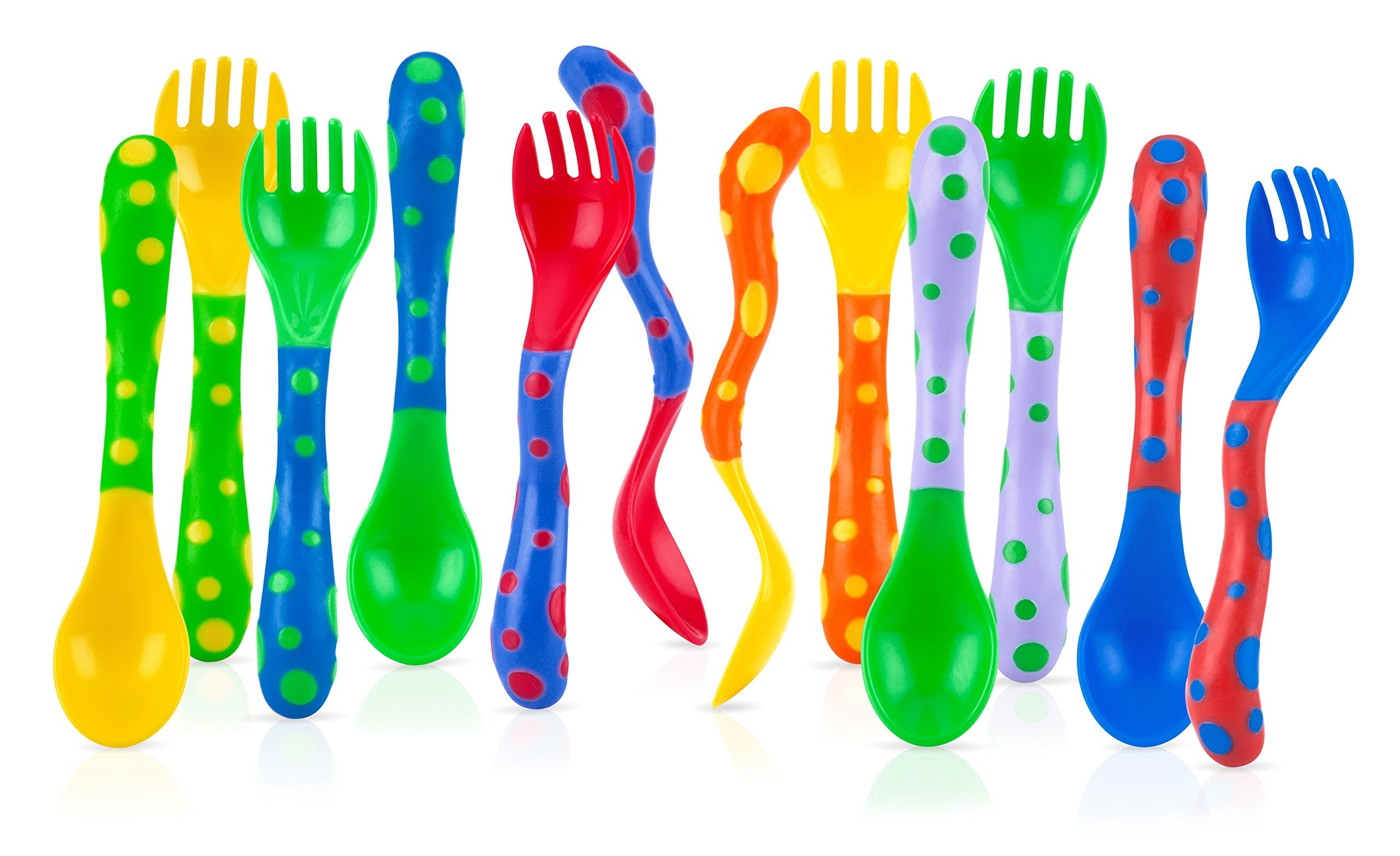 Nuby Spoons and Forks   Colors May Vary  4 Count