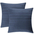 Phf 100% Cotton Waffle Weave Euro Sham Covers, 2 Pack 26' X 26' Pillow Covers For Elegant Home Decorative, No Insert, Aestheti