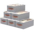 OUTBROS 6 Pack Storage Bins, Drawer Organizers, Grey,16.1x 6.5x9.8inch