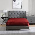 Cathay Home Full Flannel-Plush Fitted Sheet - Ultra Soft & Thick Plush, No-Pilling - All Season Cozy Warmth - 12' Deep Pocket F