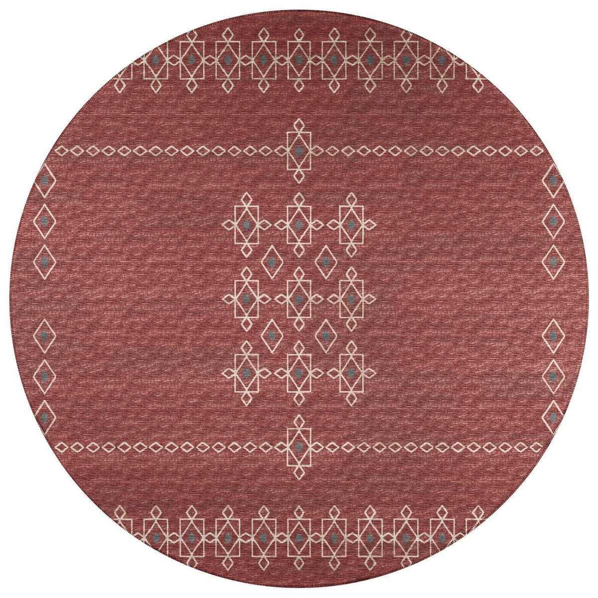 Sedona Sn3 Red Transitional Rug Round 6' X 6'