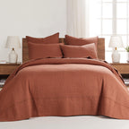Levtex Home - Cross Stitch Adobe Bedspread Set - Twin Quilted Bedspread And One Standard Sham - Cross Stitch Pattern - Bedspread