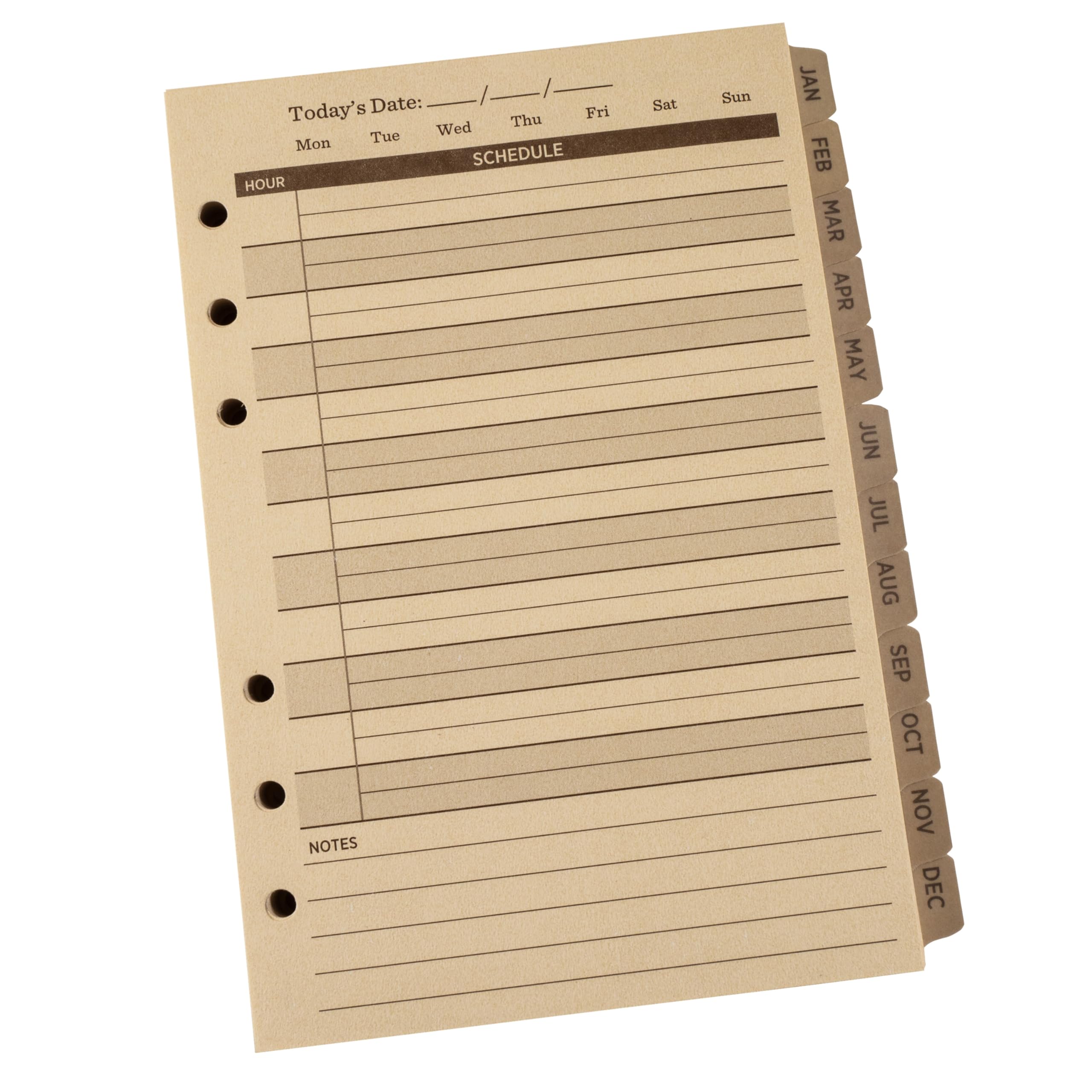 Rite In The Rain Weatherproof Daily Calendar Set, 5' X 7', Tan Sheets, 365 Days (No. 9260D)