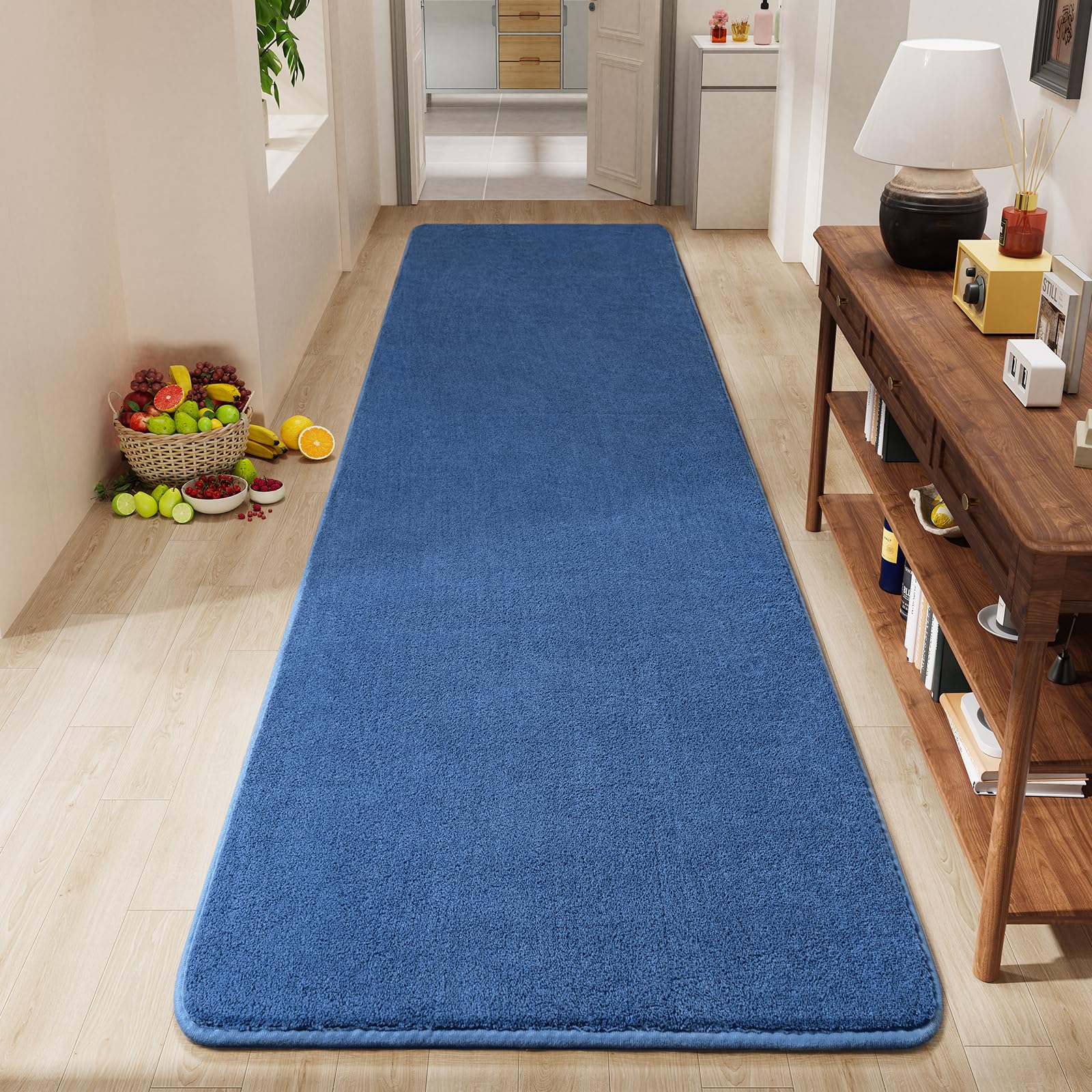 Amearea Modern Soft Hallway Runner Rug, 2x8 Feet Area Rug Runners for Hallways, Washable Runner Rugs, Non Slip Memory Foam Rug B