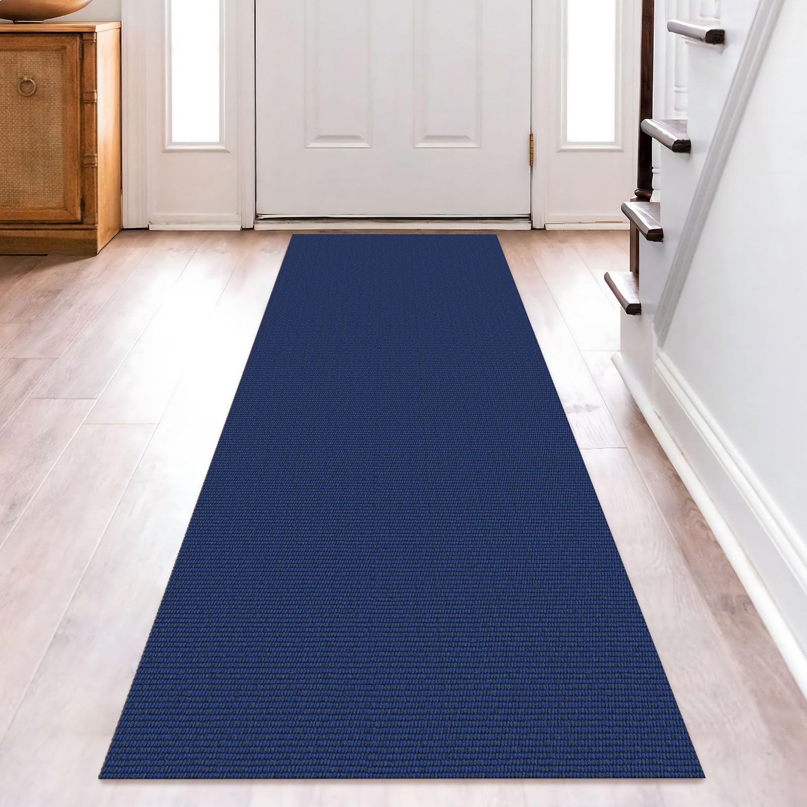 KOZYFLY Washable Runner Rug 2x8 Ft Runners for Hallways Kitchen Runner Rugs with Rubber Backing Braided Cotton Entryway Runner I