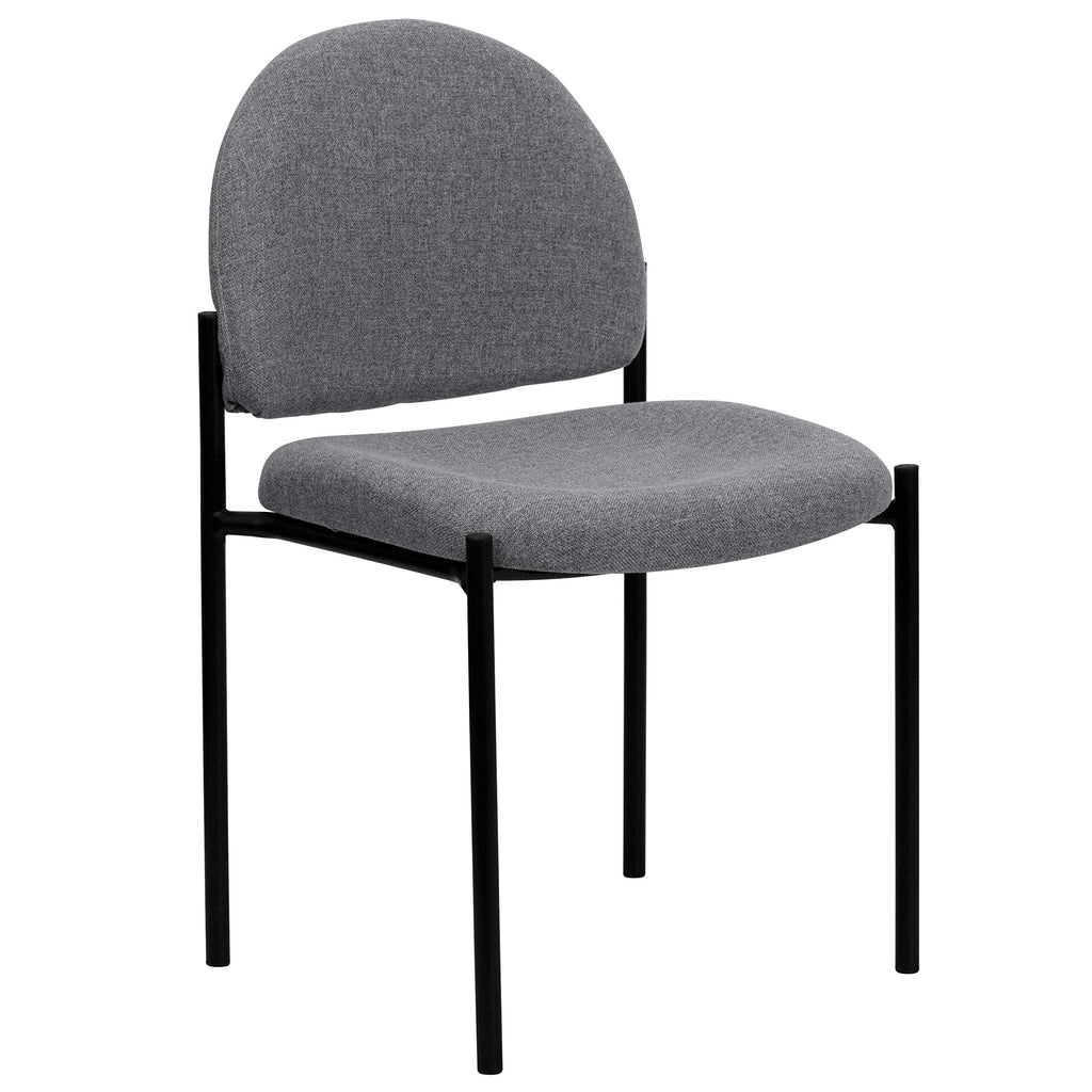 Flash Furniture Tania Comfort Gray Fabric Stackable Steel Side Reception Chair