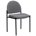 Flash Furniture Tania Comfort Gray Fabric Stackable Steel Side Reception Chair