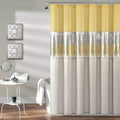 Lush Decor Night Sky Shower Curtain, 72' X 72', Yellow & Gray