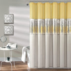 Lush Decor Night Sky Shower Curtain, 72' X 72', Yellow & Gray