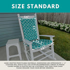 Rave Indigo Porch Rocker Cushions - Standard - Indoor-Outdoor, Fade Resistant, Weather Resistant - Latex Foam Fill Rocking Chair