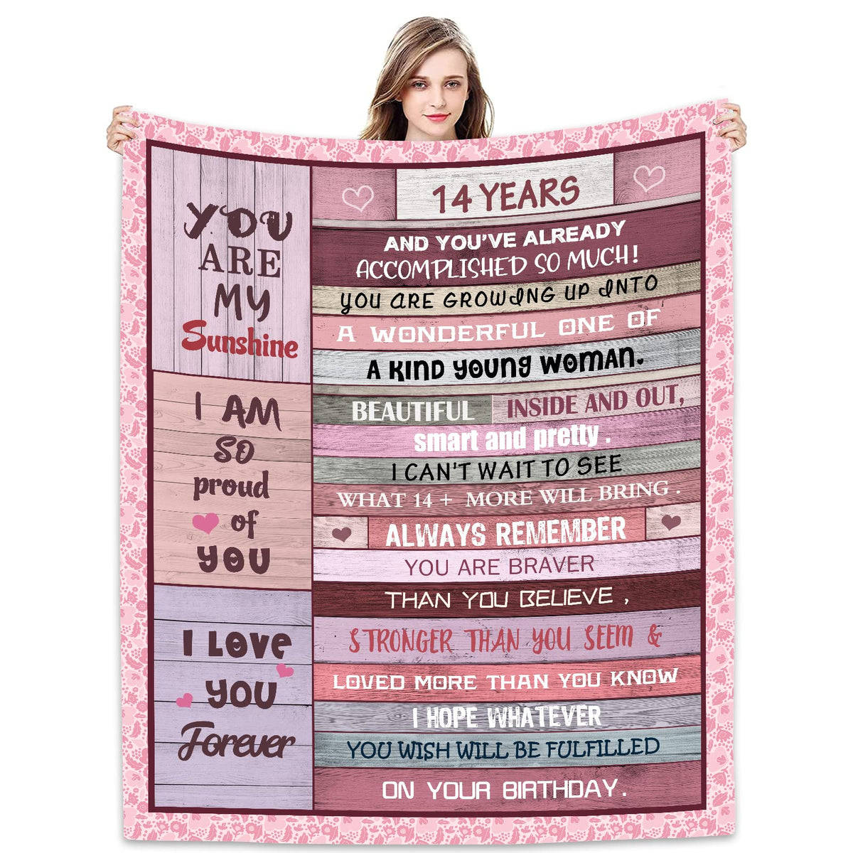 Joyloce Sweet 14Th Birthday Gifts For Girls Blanket 60'X50', Sweet 14 Gifts For Girls - Best 14Th Birthday Gift Ideas - Funny