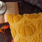 Cosibono Pumpkin Fall Decorative Throw Pillow Covers 12'X20', Set Of 2 Mustard Yellow Soft Faux Fur Pillow Covers For Autumn H