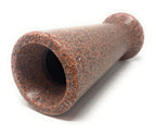 Optimum Slim Memorial Cemetery Flower Vase - Plastic (North American Pink Granite) With Metal Ground Spike, Grave Marker, Decora