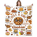 CircKoric Sweet Cookie Blanket Gifts for Girls Women Dessert Lovers,Funny Food Blanket Chocolate Cookies Throws for Couch Sofa B