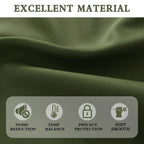 Donren 108 Inch Extra Length Blackout Curtains For Villa Bedroom, Dark Green Room Darkening Thermal Insulated Window Panels For Patio (52' Wide X 108' Long,Olive,2 Pieces)