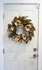 Admired By Nature 24' Magnolia Pine For Home Office Front Door Wreath, Wall Hanging Arrangement Decoration