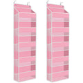 SpaceHacks 2 Pack Over The Door Organizer Hanging Storage Organizers with Clear Window 40lb Large Capacity Room Organizer for Pa