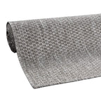 Solid Outdoor Rug For Patio Or Balcony Weatherproof In Mottled Grey, Size: 6'7' X 9'2'