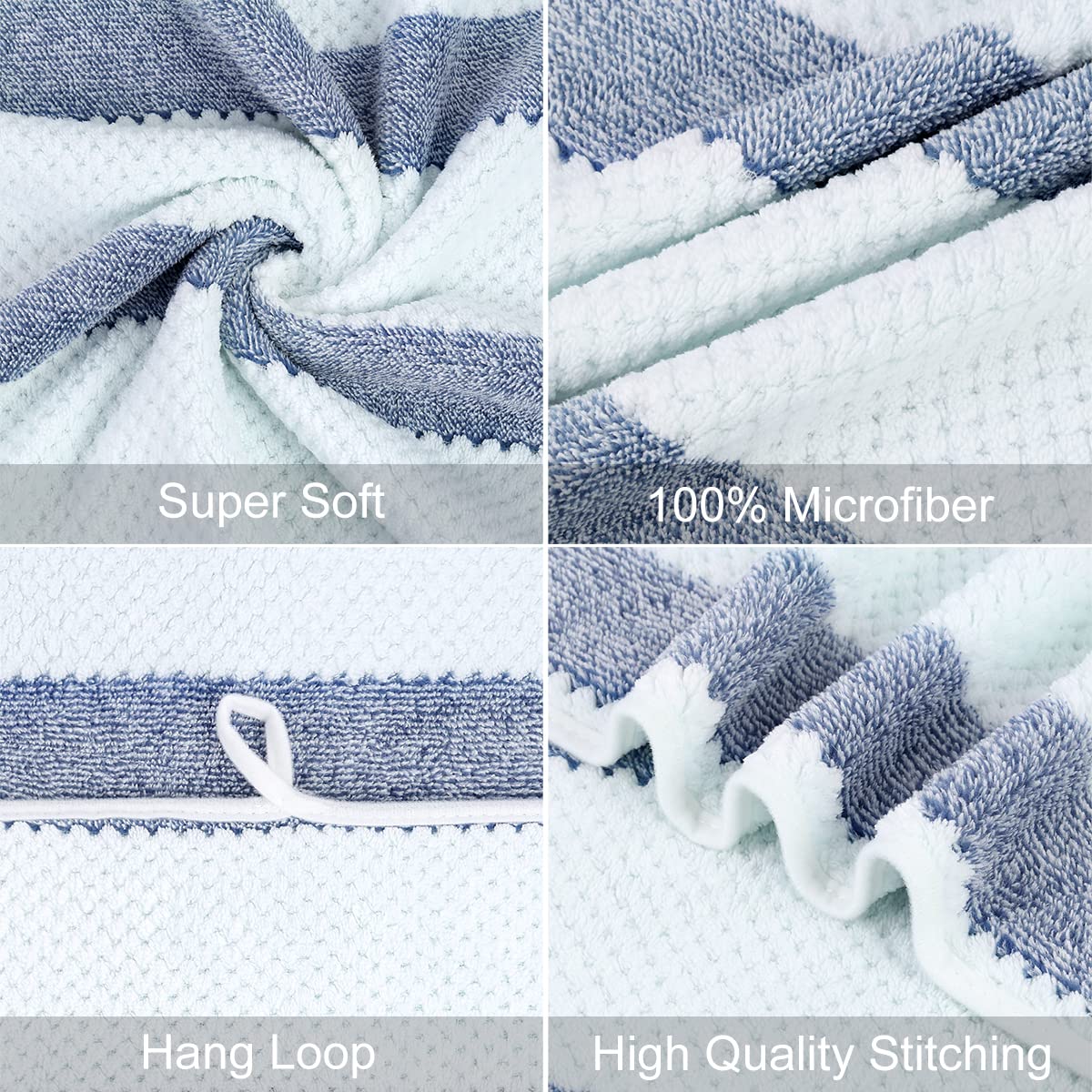 Jml Microfiber Bath Towels, Bath Towel 2 Pack(30'' X 60''), Oversized, Soft, Super Absorbent And Fast Drying, Multipurpose Use F