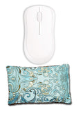 Candi Andi Satin Brocade & Crushed Velvet Mouse Wrist Rest - Unscented - Luxury Ergonomic Support With Flaxseed Fill - Handcraft