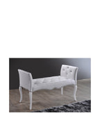 Baxton Studio Wholesale Interiors Kristy Modern & Contemporary Faux Leather Classic Seating Bench, White