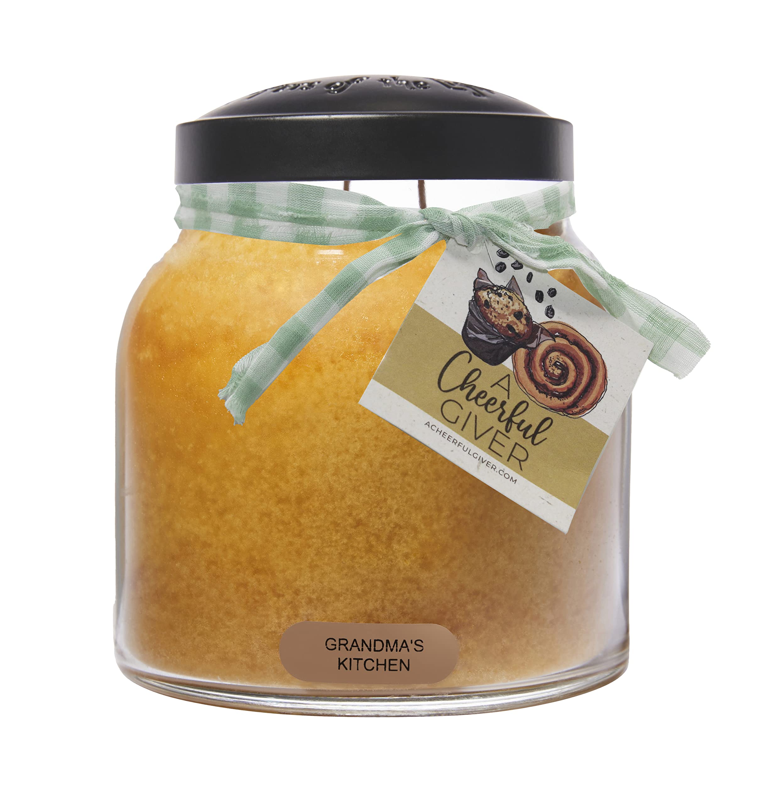 A Cheerful Giver - Grandmas Kitchen - 34oz Papa Scented Candle Jar with Lid - Keepers of the Light - 155 Hours of Burn Time, Gi