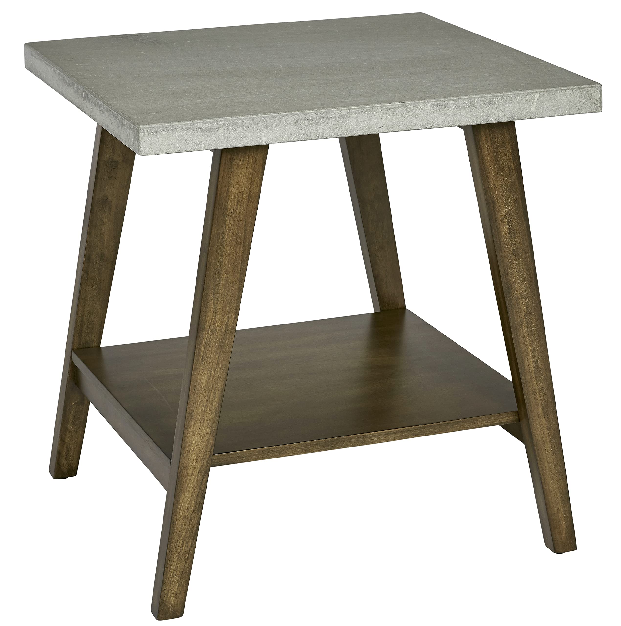 Progressive Furniture Jackson End Table, Concrete Gray/Auburn