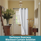 Bgment Greyish White Door Curtain 80 Inch Length For Doorway, Bedroom Closet Curtain, Privacy Thermal Insulated Blackout Grommet Room Divider For Room Separation, 1 Panel, 42 Inch Wide
