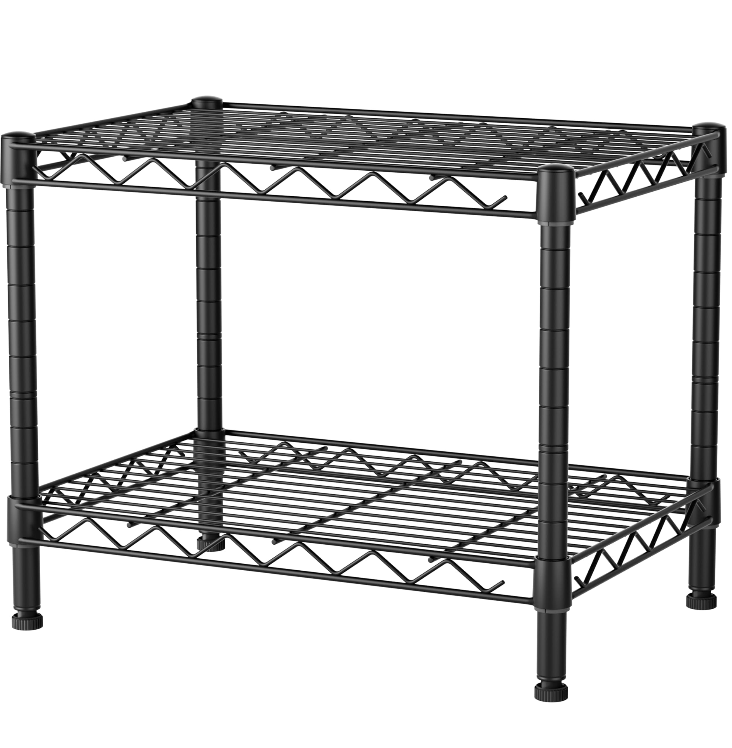 SINGAYE 2 Small Shelves Kitchen Storage Shelf Wire Shelving Unit Metal Shelf Adjustable Organizers Storage Shelving for Office P