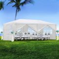 10X20 Party Tent, Outdoor Tents For Parties, White Wedding Tent, Event Tent, Large Canopy Tent With 6 Removable Sidewalls, Big G