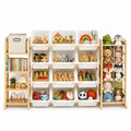 TitanLink Toy Storage Organizer & Bookshelf, 12Bin Toy Box for Toddlers, Boys, Girls (White/Bookshelf+Toy Storage Bins+Stuffed 